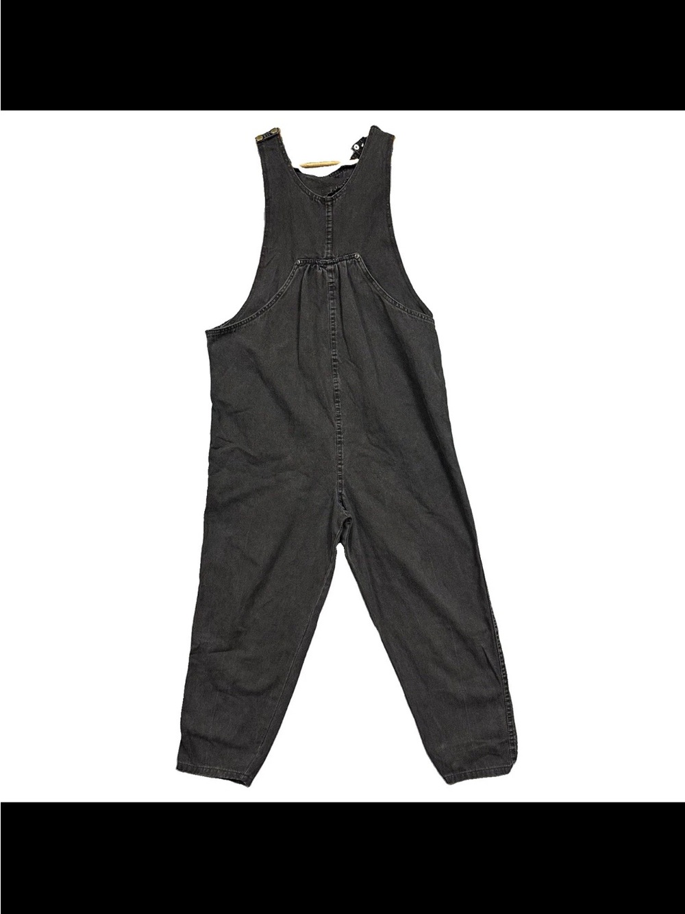Vintage 80s O'Baby Women's Charcoal Denim Overalls Jumpsuit Cotton Sm USA Made